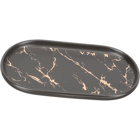 Plateau de Rangement Lisse et Facile à Nettoyer en Céramique Effet Marbré pour Salle de Bain pour Tasses et Clés Meuble Coiffeuse'-'-