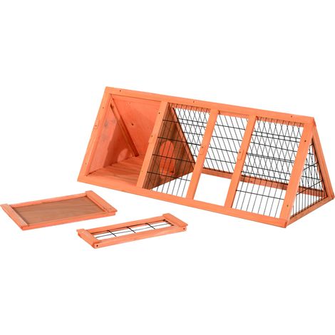 Enclos bois sapin pour lapins et petits animaux 118x50x45 cm (1/5)