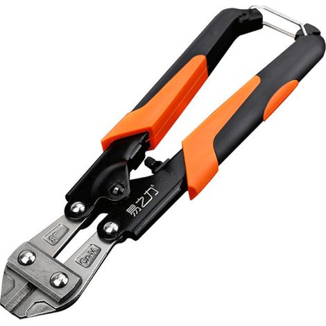 215 mm Cr-V-Bolzenschneider für Draht, Kabel, Ketten, Drahtgeflecht, federbelastet mit komfortablem, weichem Gummigriff (1/4)