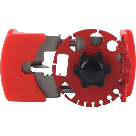 Dénudeur de fil 14 trous 0-24AWG profondeur réglable dénudage rapide outil manuel compact en plastique acier inoxydable rouge 1 à 15mm (1/5)