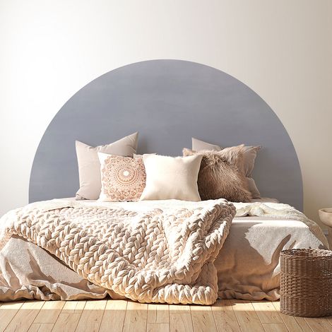 Stickers tête de lit - Couleur tendance - 160 x 130 cm - Pour lits (120 à 140 cm) - Adhésif MAT (1/2)