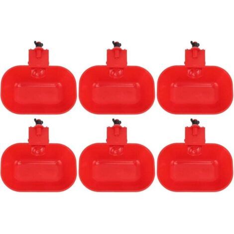 6 PCS Abreuvoirs Automatiques pour Volaille, Grand Abreuvoir ABS épaississant, Abreuvoir Automatique pour Poulet, Chien, Canard G1/8 Filetage Male (1/4)
