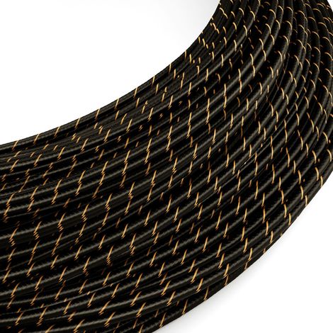 Creative-Cables Original Extra Low Voltage SELV power cable 2x0.35 mm² (1 m, Black-Gold Vertigo ERM42) (1/3)