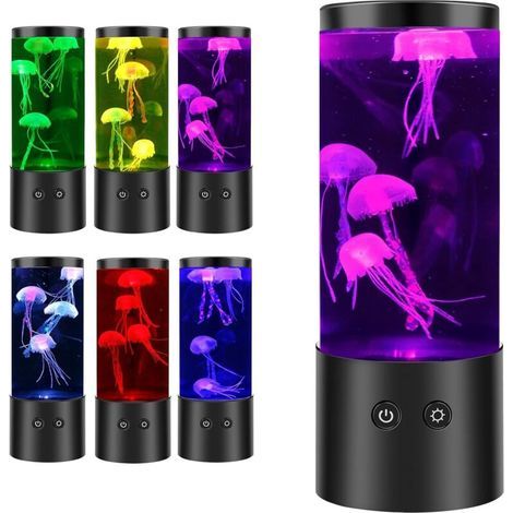 Lumières méduses et lave capteur de lumière pour aquarium 7 modes et couleurs éclairage d'ambiance réaliste effet méduses (1/4)