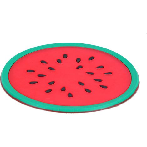 Dessous de verre en forme de fruit, set de table, porte-gobelets en silicone, accessoires de cuisine, pastèque (1/5)