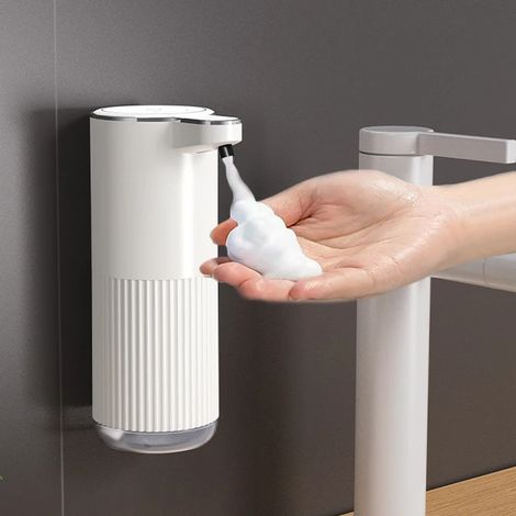 Distributeur de savon liquide automatique USB 360 ml (type mousse), lavage des mains sans contact par capteur infrarouge. (1/5)