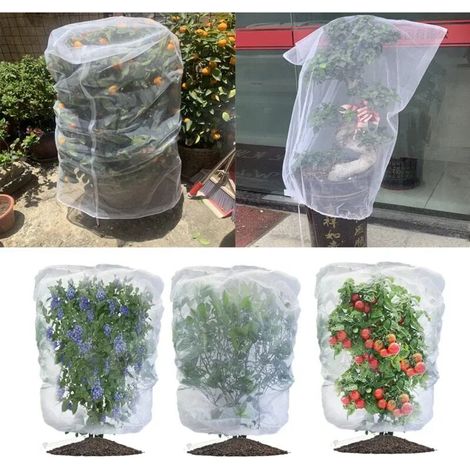 (80 x 150 cm) Nouveau sac de protection pour plantes, filet en maille pour arbres fruitiers et légumes, fraisiers, vignes, protection contre les insectes et les oiseaux