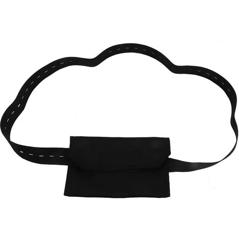 Ceinture de protection pour cathéter de dialyse péritonéale à bouton réglable (noire) (1/5)