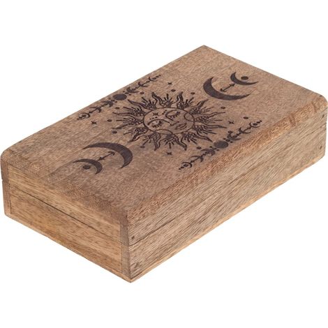 Scatola decorativa in legno di mango - Design etnico per riporre oggetti e arredare la casa - Regalo ideale (1/4)