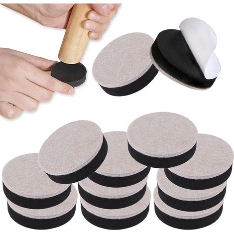 Patins de levage pour meubles ING - Lot de 12 - Antidérapants - Conviennent aux tables, chaises, canapés, lits et armoires. (1/5)