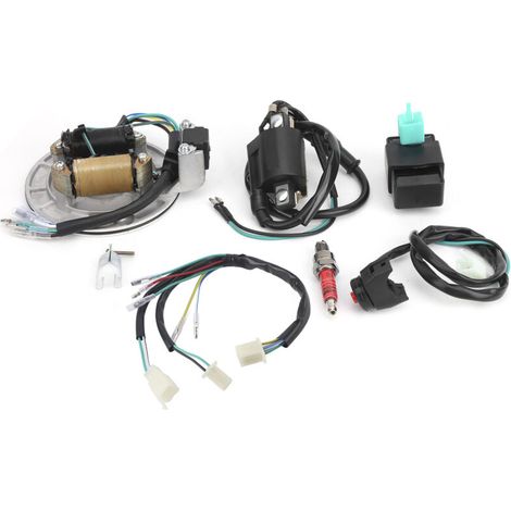 Kit de Bobine d'Allumage Stator CDI avec Faisceau et Bougie pour XR CRF 50 70 100 125cc - Compatibilité Garantie