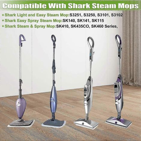 Lot de 4 lingettes de rechange lavables pour balai vapeur Shark S3101 S3202 S3250()