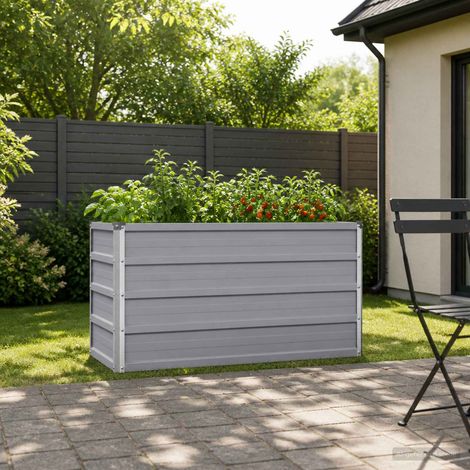 vidaXL Cama de Jardín Elevada Gris 100 x 40 x 55 cm (1/5)