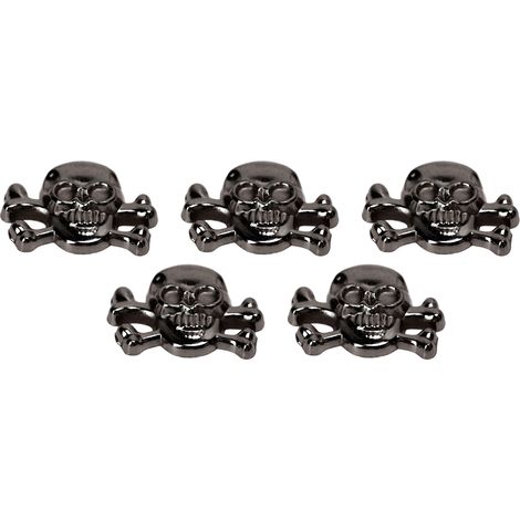 50 Ensembles de Rivets Tête de Mort Gothique, Accessoires de Montage DIY pour Bottes et Ceintures en Noir et Argent (1/5)