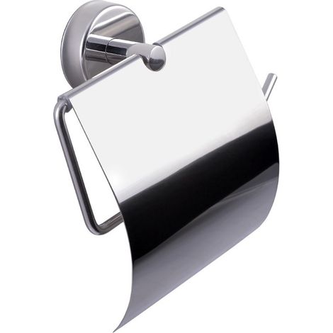 Portarotolo coperto in acciaio inox lucido da muro  Monde-C kamalu