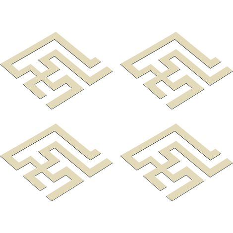 Taillenspiegel-Aufkleber, modernes PVC, DIY-Stereo-Wandtattoo, Hintergrunddekoration, Goldfarben (1/5)