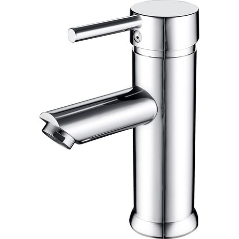 Einhebel-Waschtischarmatur – 1 Stück – Verchromter Edelstahl – Warm- und Kaltwasserregelung – Modernes Badezimmer (1/5)