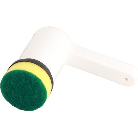 Brosse de Nettoyage Électrique Multifonction à Manche Longue avec 3 Vitesses, Sans Fil, Batterie Lithium 800mAh, Matière Plastique de Haute Qualité, Design avec Crochet pour Rangement, Blanc, pour Cui