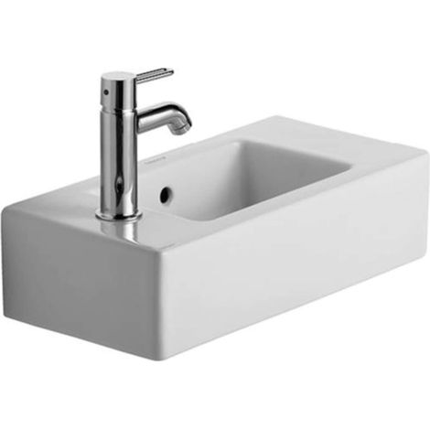 Lavabo Duravit Vero 50cm, trou pour robinet à gauche, 0703500009, (1/4)