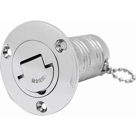 Bouchon de Remplissage de Pont en Acier Inoxydable 316, 1 pièce, gaz, Carburant, eaux usées, Vernis Miroir, matériel de Bateau Marin, 38mm(38mm Diesel) (1/5)