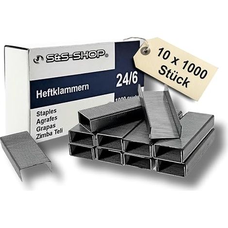 Stapler Staples 24/6 Standard Galvanised Grey (1/5)
