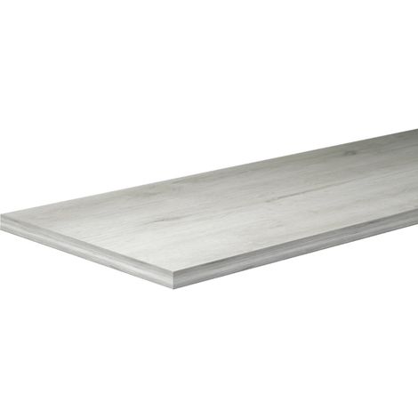 Kitmel MENSOLE SQUADRATE MELAMINICHE ROVERE GHIACCIO 18X100X300