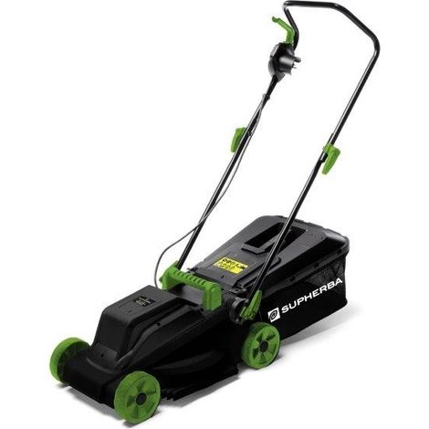 Supherba Rasaerba Giardino Elettrico Verde 1200W Taglio 32 cm Cesto 30 L (1/5)