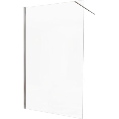 KINEDO - Paroi Douche Solo 6+ - Verre de Sécurité 6 mm + Profilé Aluminium - Traitée Anti-Calcaire, Volet Pivotant en Option - Fabriquée en France - L.110 cm x H.200 cm - Transparente + Profil Chromé (1/5)