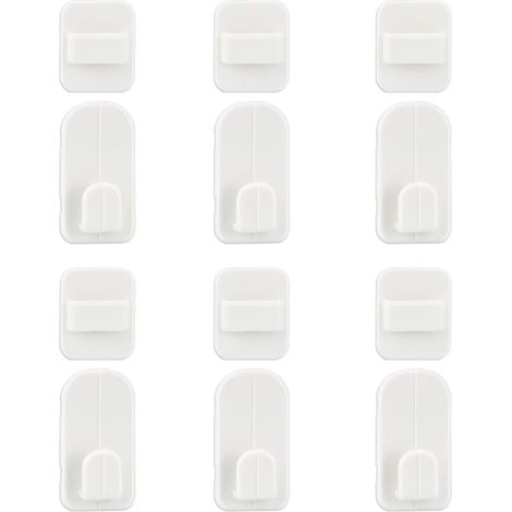 6 supports muraux pour télécommande, adhésifs, sans perçage.
