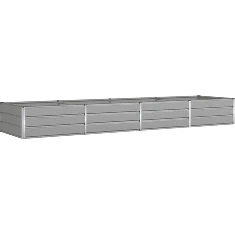 Jardinière Gris clair 385 x 100 x 45 cm Acier galvanisé