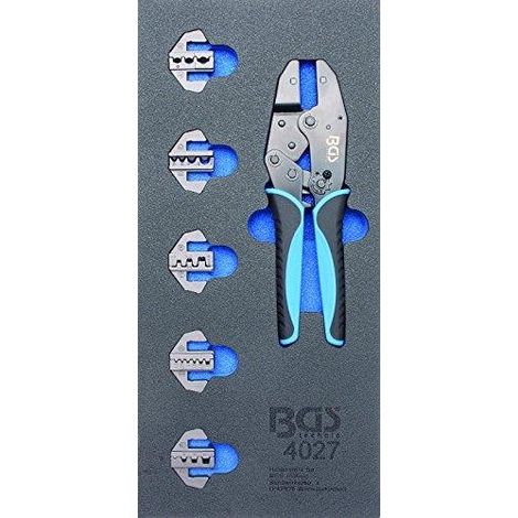 Bgs Kit de pinzas para crimpar con mecanismo de trinquete automático