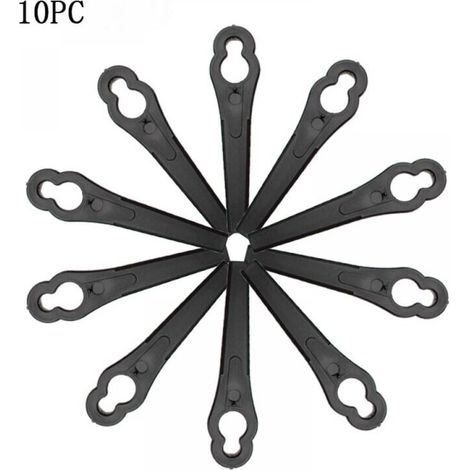 Lames de Rechange pour Coupe-Bordure, 10 Pcs Lames Coupe Bordure, Lame Tondeuse à Gazon Univers, Remplacement des Lames de d'Herbe (1/4)