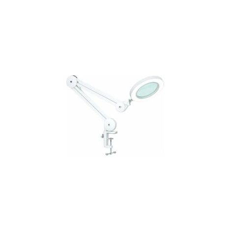 Vergrößerungsleuchte, Arbeitsleuchte – mit 105-mm-Glaslinse, 5 Dioptrien, Metallklemme, Schwenkarm, dimmbarem Licht in 3 Farbmodi, 16 Watt weiß – Crezuo (1/4)