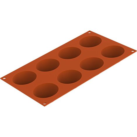 1 Moule Demi-Sphères,Silicone,6 Cavités,Terre Cuite,Pâtisserie (1/4)