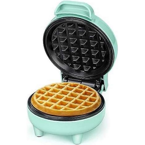 Mini gaufrier, appareil à gaufres, voyant lumineux, revêtement antiadhésif, poignée isolante, format compact (1/4)