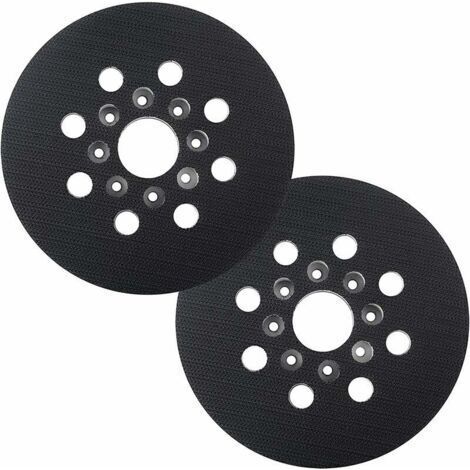 Plateau de ponçage 125 mm Compatible Bosch et Skil 8 trous pour aspiration poussière Caoutchouc haute qualité Lot de 2 pièces - PEX 220 AE (1/5)