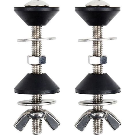 Boulons de réservoir de toilette en acier inoxydable durable – Fixations de toilettes avec kit de joint de réservoir de toilette – Kit de chasse d'eau à couplage étroit – 2 boulons de toilette en
