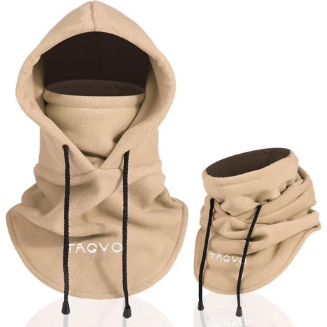 Cagoule thermique polaire avec capuche réglable pour homme et femme (1/5)