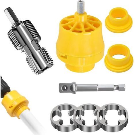 Gewindeschneidset, integriertes Werkzeug zum Schneiden von 1/2", 3/4" und 1" PVC-Rohrgewinden, Gewindeschneider mit Bohrer. (1/4)