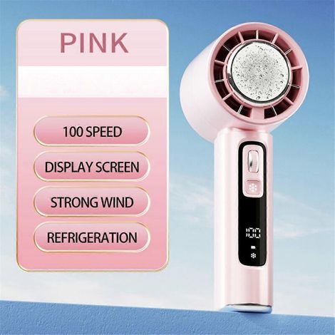 Ventilateur électrique portatif haute vitesse à semi-conducteurs pour réfrigération, rose-- (1/5)