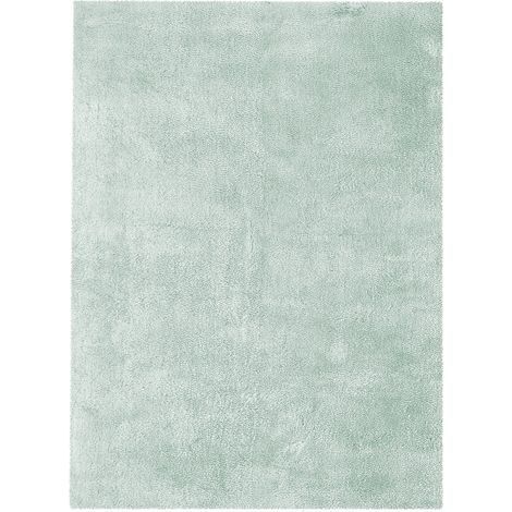Tappeto a pelo lungo Bali 100 in poliestere blu pastello (1/4)