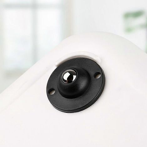Lot de 8 roulettes auto-adhésives, mini roulettes pivotantes silencieuses à 360° en acier inoxydable pour divers meubles, billes en nylon, fond noir. (1/5)