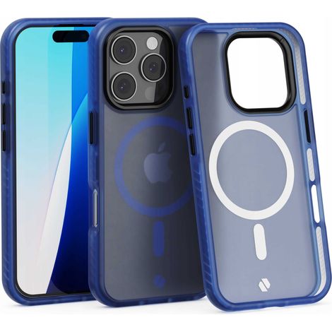 Coque Spacecase Hybrid Fusion Mag pour iPhone 16 Pro bleu foncé (1/5)
