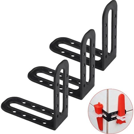 Clips para sistema de nivelación de baldosas, plástico duro y resistente, diseño reutilizable, 100 piezas. (1/2)