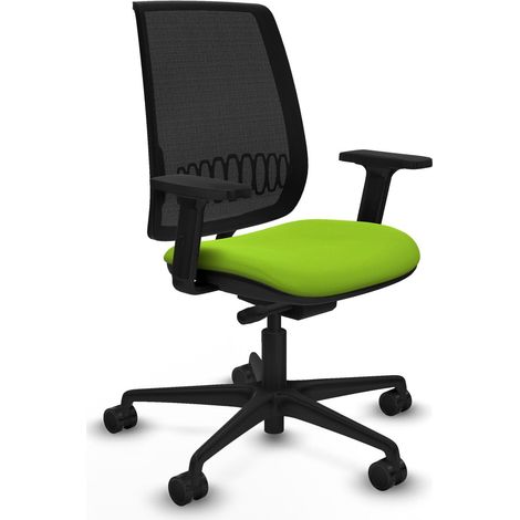 Silla de oficina piqueras y crespo Alares cuero sintético negro verde (1/2)