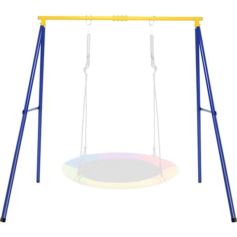COSTWAY Schaukelgestell bis 200kg Schaukelgerüst für Nestschaukel Kinderschaukel 96x180x185cm (Nur Schaukelgestell) (1/5)