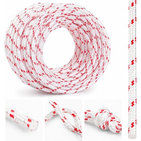 Corde de Lanceur 10m 4mm pour Tondeuse Tronçonneuse Débroussailleuse Jardin (4mm) (1/5)