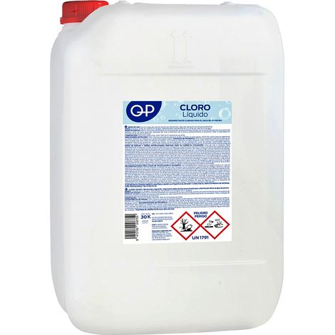 Cloro Líquido Quimicamp 30 kg – Hipoclorito sódico para piscina