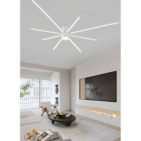 TrAdE Shop Traesio - Lampadario Soffitto Led 43w Plafoniera Moderna Bianco Luce 6500k 3000k 4000k Pn-27b - -Bianco Naturale -