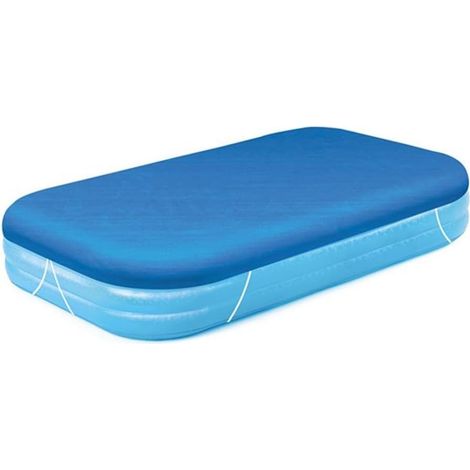 Bâche De Piscine Rectangulaire - 1 Unité - Polyéthylène 240g/m² - Protection UV Et Chaleur - Pour Piscine Gonflable Familiale - 262x175 Cm Bleu (1/5)